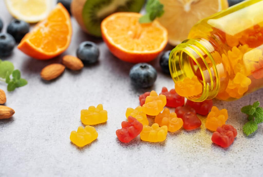Chewable gummy bears vitamins and supplements and fresh fruits Are Bad for Your Health
